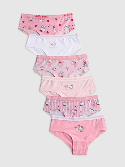 3-15yrs | 6pk Hello Kitty Hipster Briefs