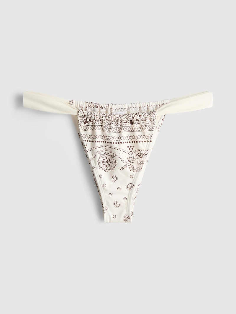 Printed Curtain Bikini Bottoms