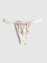 Printed Curtain Bikini Bottoms
