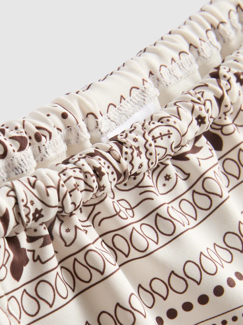 Printed Curtain Bikini Bottoms