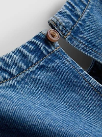 Cropped Denim Shift Top