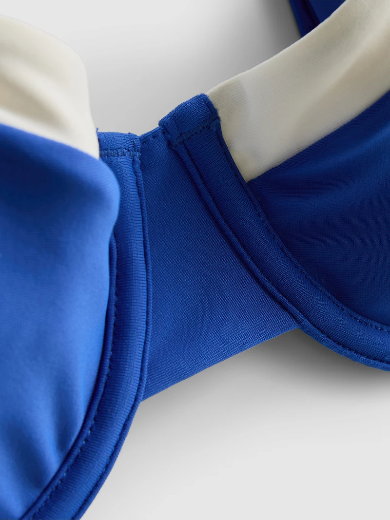 Contrast Sweetheart Underwired Bikini Top