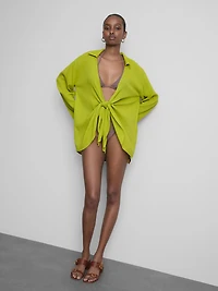 Tie-Front Beach Shirt
