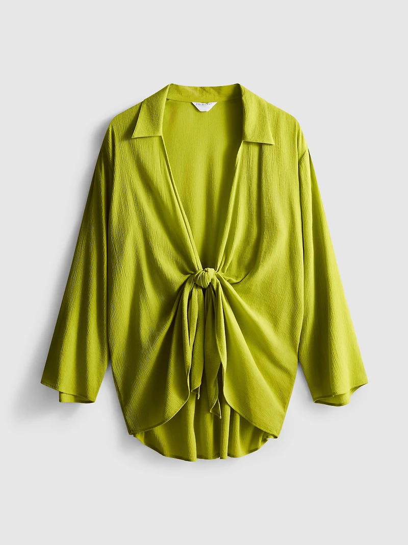 Tie-Front Beach Shirt