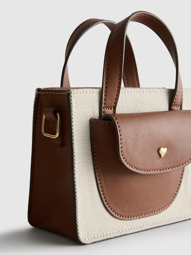 Faux Leather Crossbody Bag