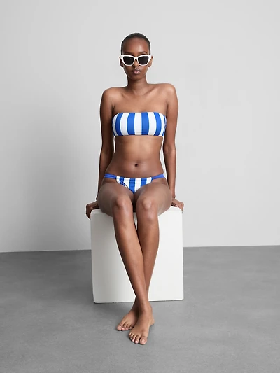 Printed Bandeau Bikini Top