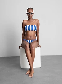 Printed Bandeau Bikini Top