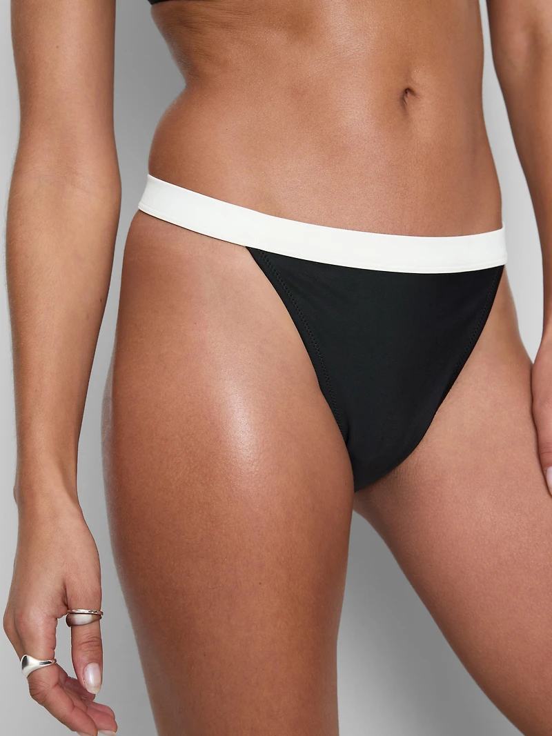Contrast Band Bikini Bottoms