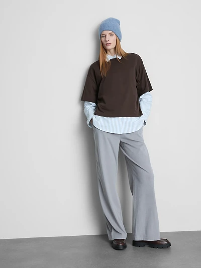 Boxy Crew Neck Cotton Tee