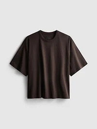 Boxy Crew Neck Cotton Tee