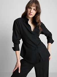 Cinched Pinstripe Shirt