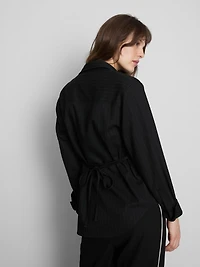 Cinched Pinstripe Shirt