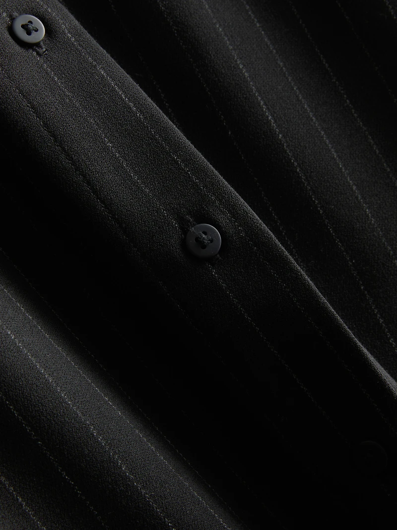 Cinched Pinstripe Shirt