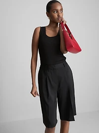 Ribbed Cotton Blend Tank