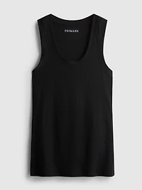 Ribbed Cotton Blend Tank