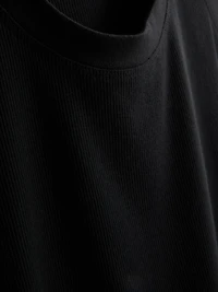 Ribbed Cotton Blend Tank