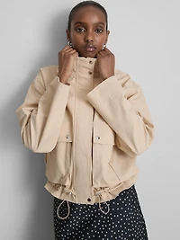Cropped Boxy Utility Jacket