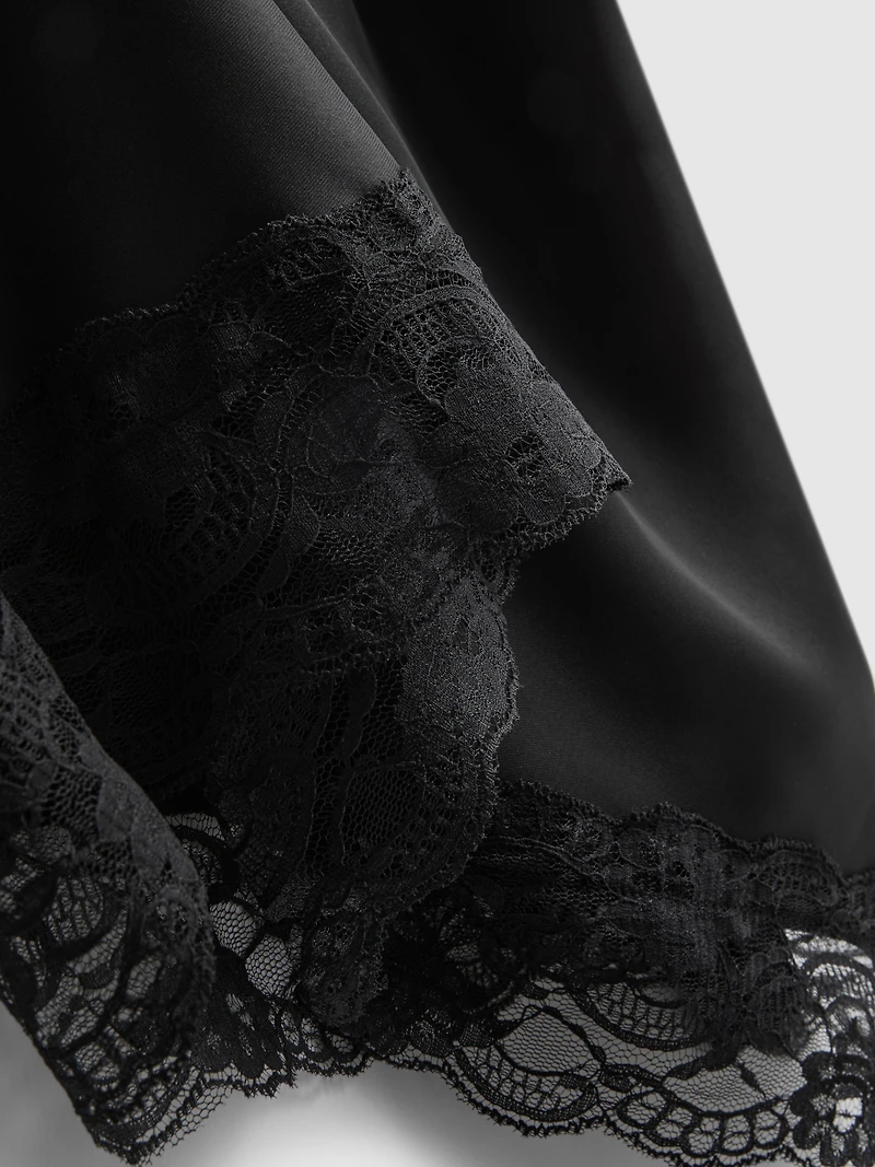 Asymmetric Satin Lace Cami