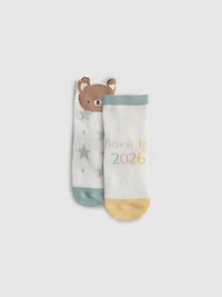 2pk Born 2026 Socks