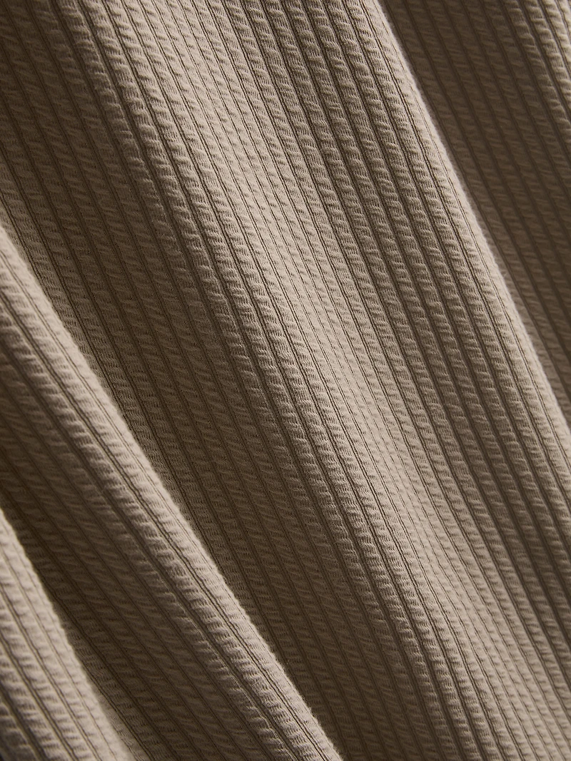 Textured Short-Sleeve Pajama Top