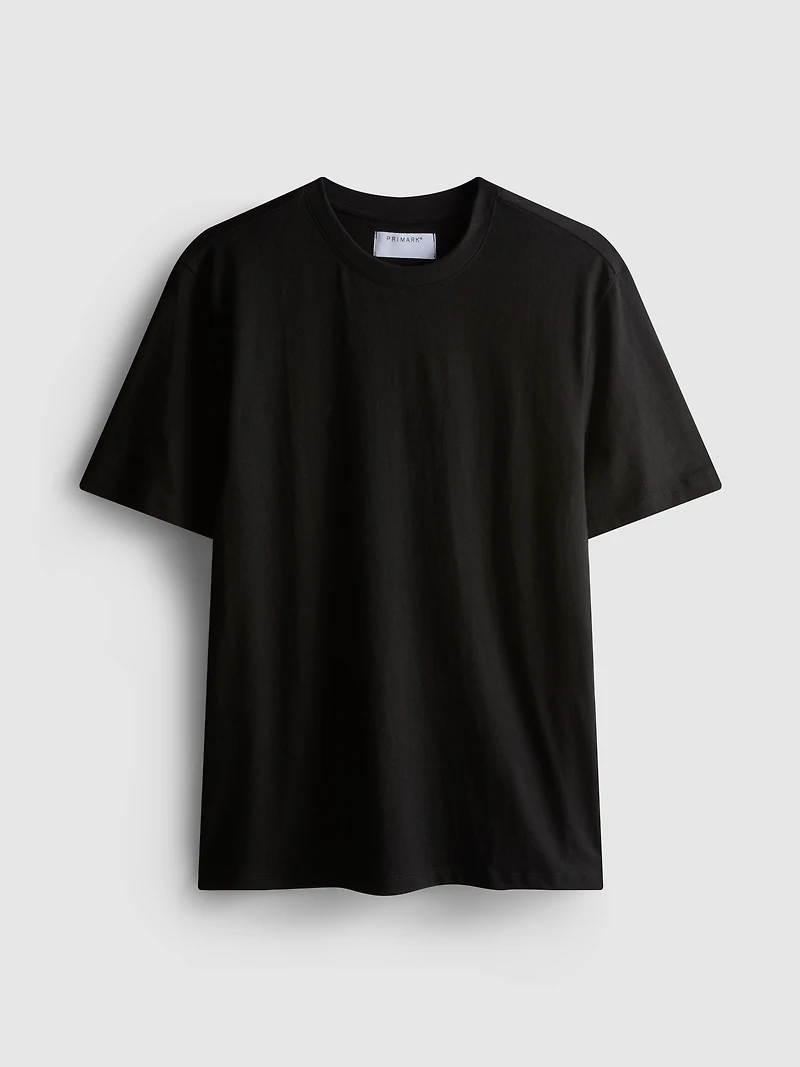 a regular-fit T-shirt with short sleeves and crew neckline