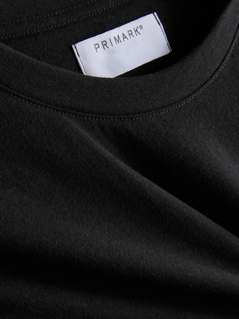 a regular-fit T-shirt with short sleeves and crew neckline