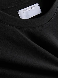 a regular-fit T-shirt with short sleeves and crew neckline