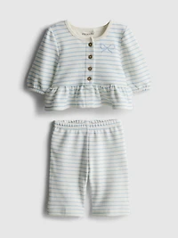 0-36mths | Peplum Top and Leggings Set