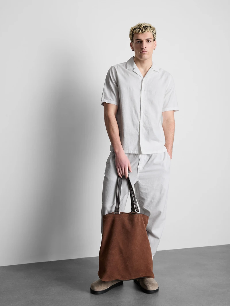 Short Sleeve Linen Blend Shirt
