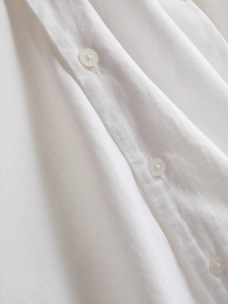 Short Sleeve Linen Blend Shirt