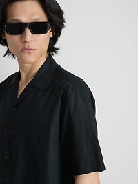 Short Sleeve Linen Blend Shirt