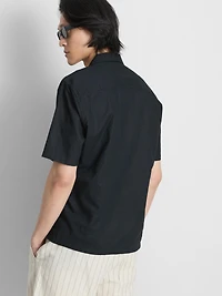 Short Sleeve Linen Blend Shirt