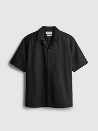 Short Sleeve Linen Blend Shirt