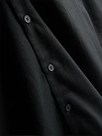 Short Sleeve Linen Blend Shirt