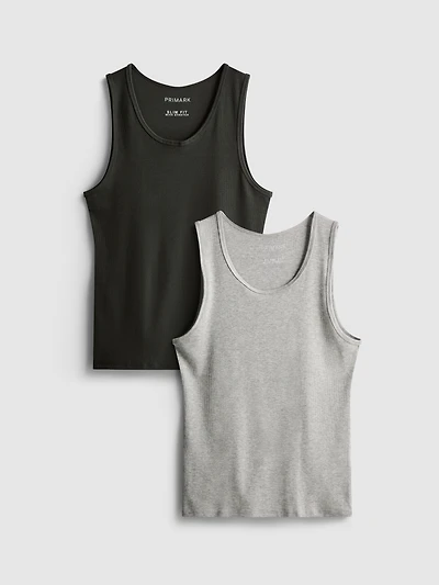 2pk Ribbed Tank Tops