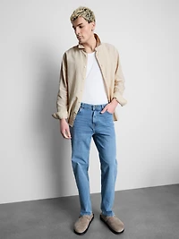 Long Sleeve Linen Blend Shirt