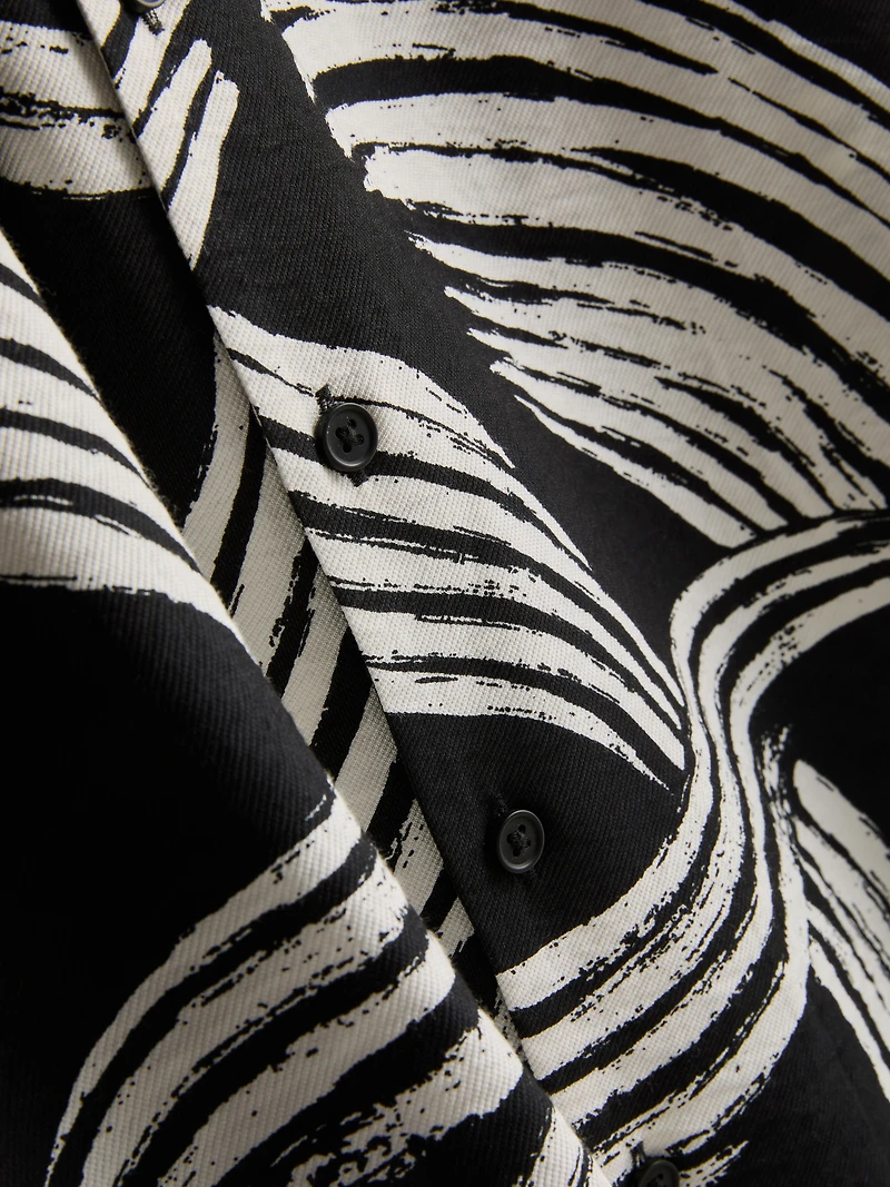 Abstract Leaf Short Sleeve Shirt