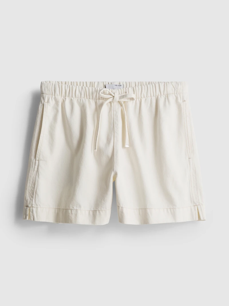 Cotton Denim Jogger Shorts