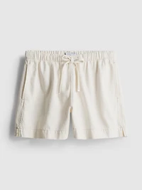 Cotton Denim Jogger Shorts