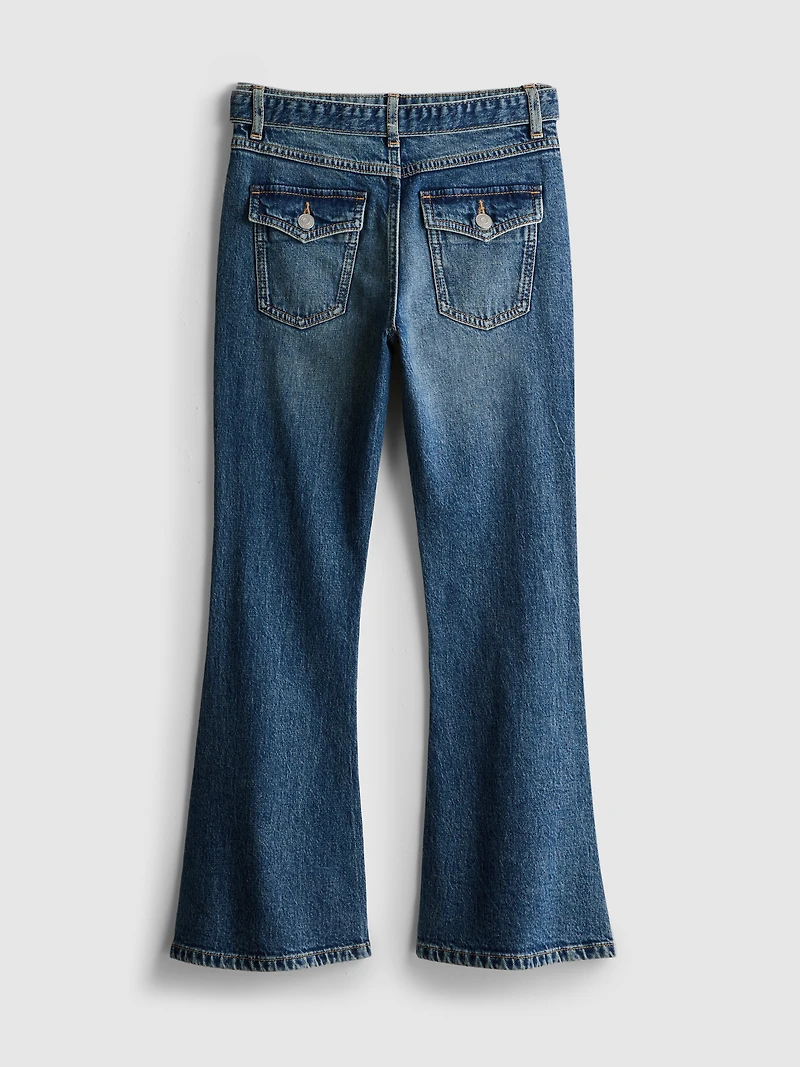 7-15yrs | Belted Flare Jeans