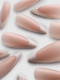 PS... Pro Long Stiletto Faux Pearl Gel-Effect False Nails