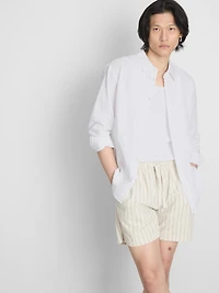 Long Sleeve Linen Blend Shirt