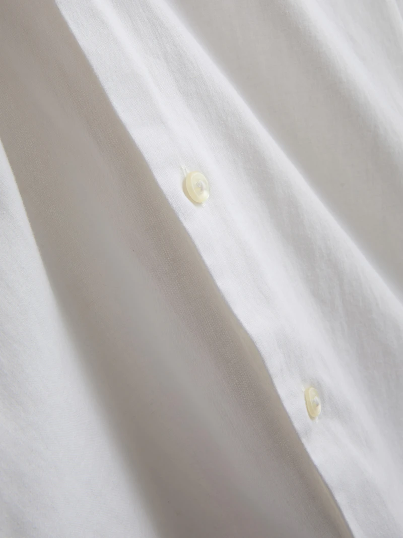 Long Sleeve Linen Blend Shirt