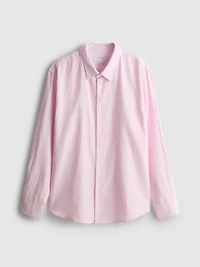 Long Sleeve Linen Blend Shirt