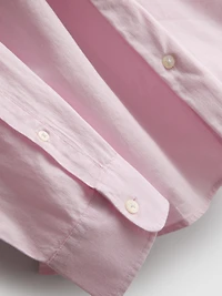 Long Sleeve Linen Blend Shirt