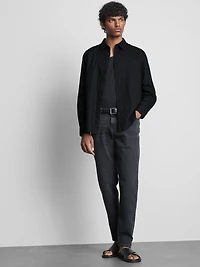 Long Sleeve Linen Blend Shirt