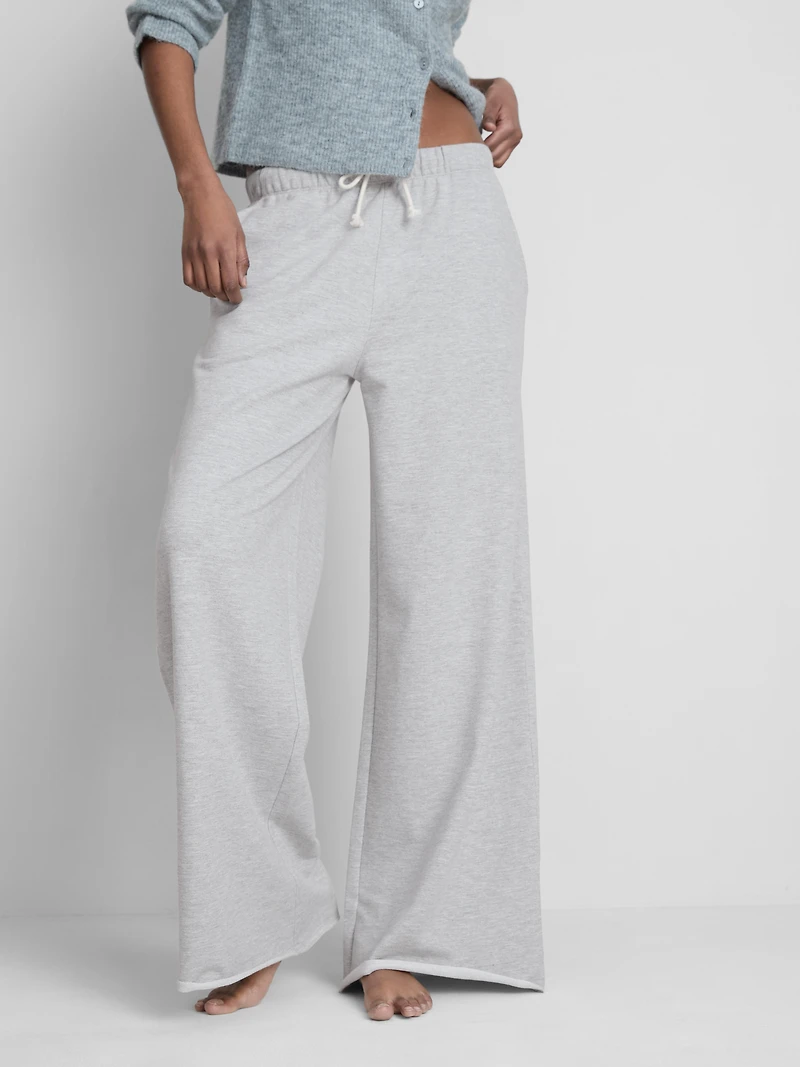 Cozy Wide-Leg Cotton-Blend Joggers