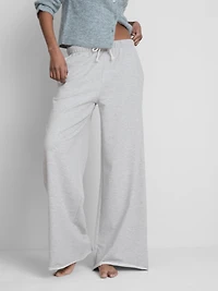 Cozy Wide-Leg Cotton-Blend Joggers