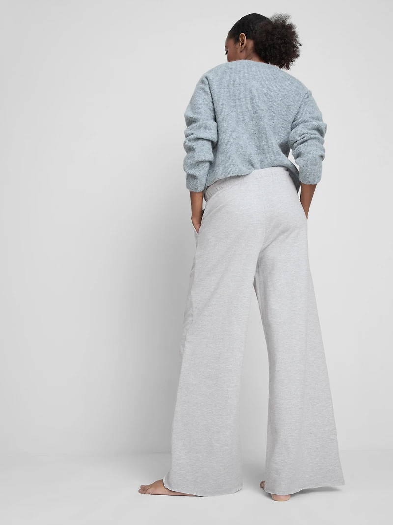 Cozy Wide-Leg Cotton-Blend Joggers