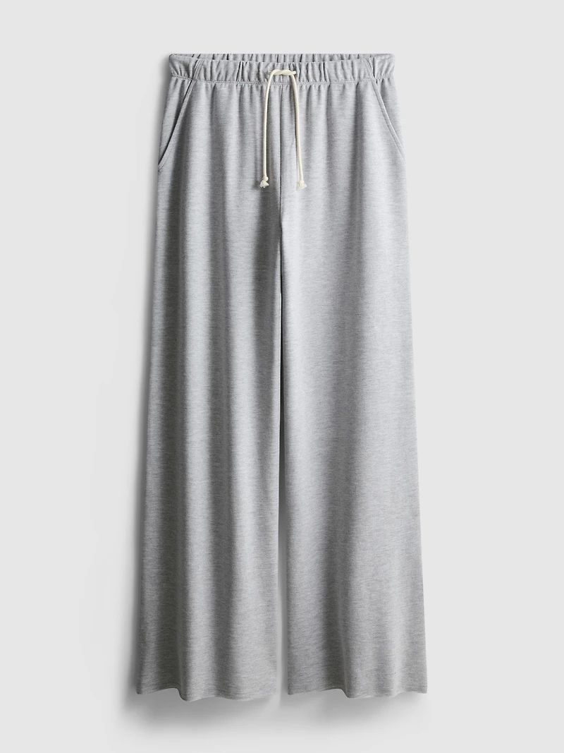 Cozy Wide-Leg Cotton-Blend Joggers